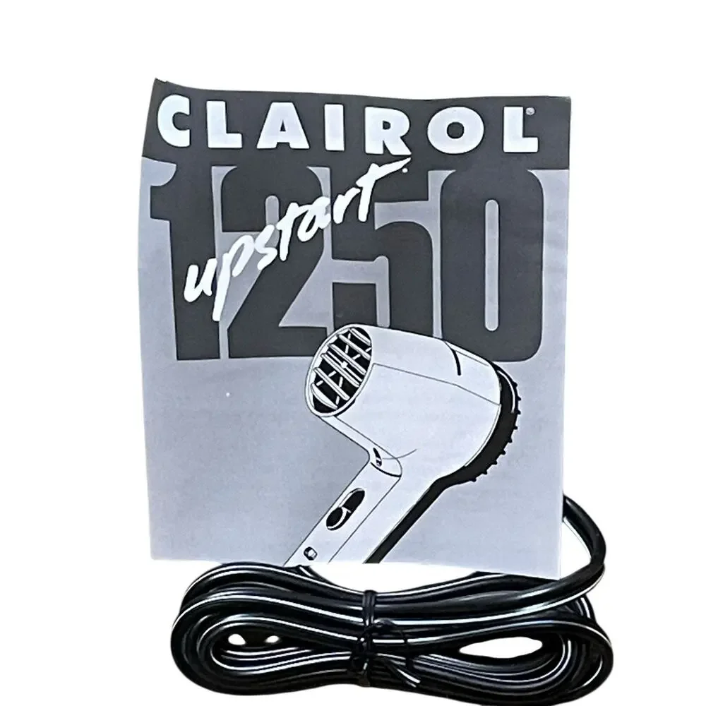 Vintage Clairol Upstart 1250 Blue & Black Collectible Travel Vanity Item NEW